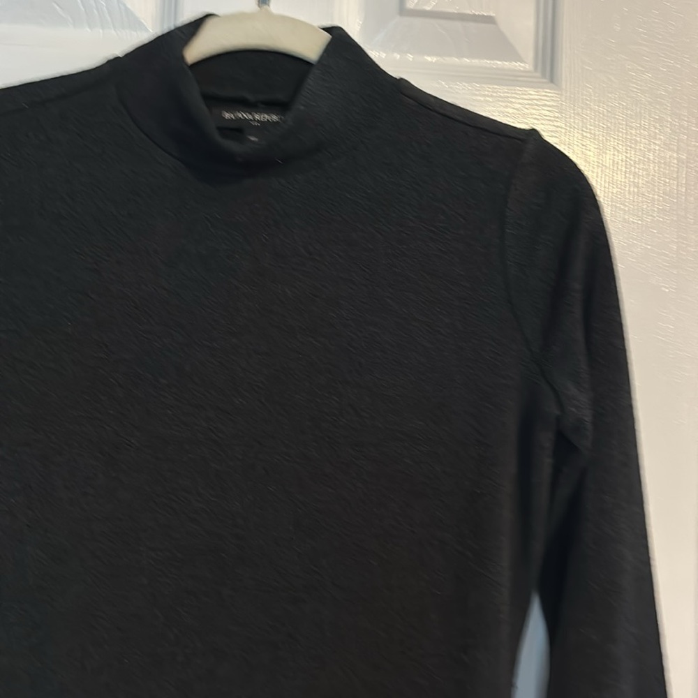 Banana Republic long sleeve mock neck sweater dress in black size XS petite NWOT - Picture 5 of 8